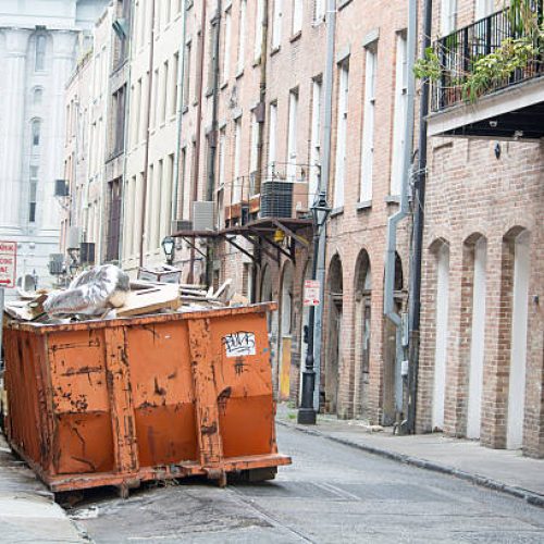 an alleyway in downtown new orleans off of bourbon street.